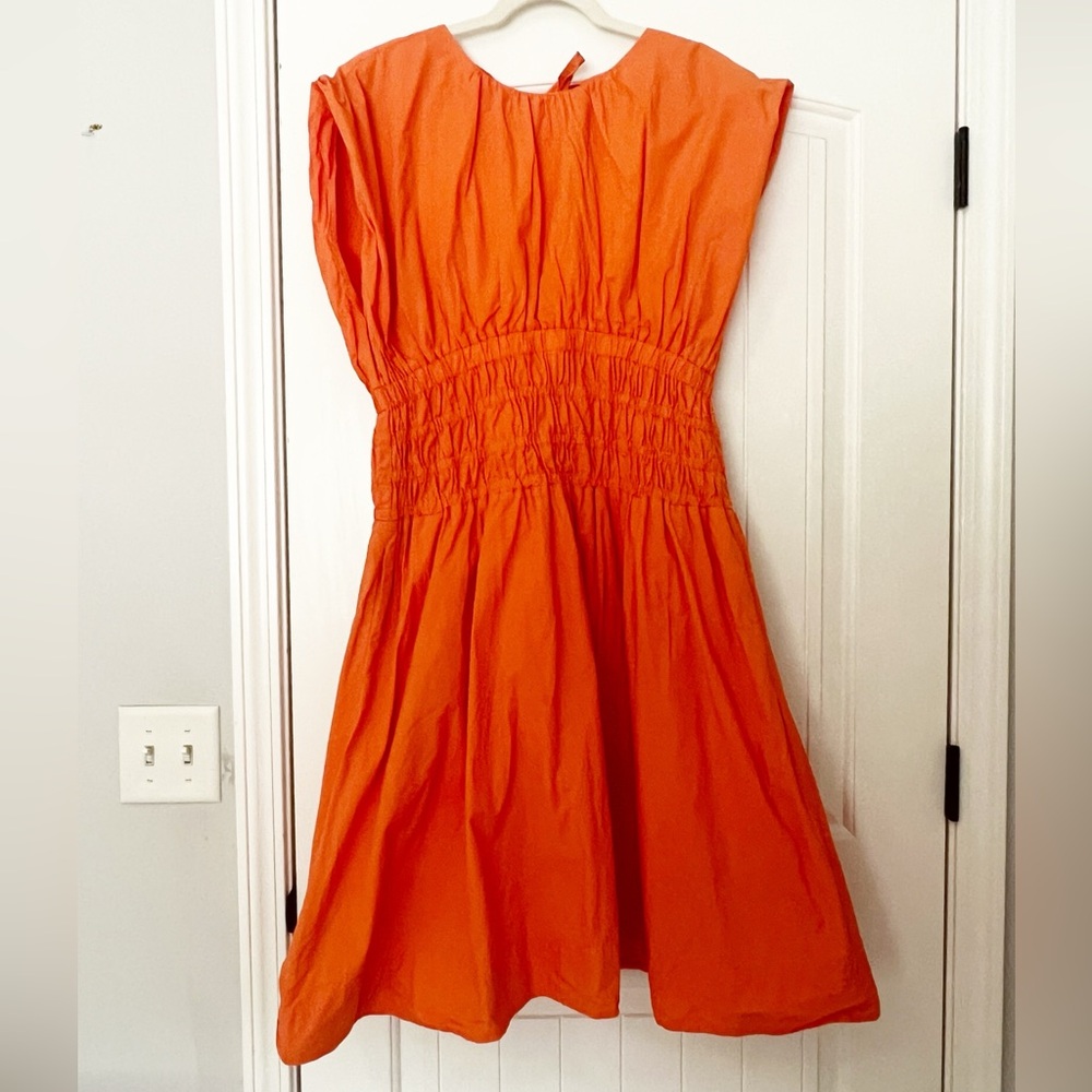 Eudon Choi Poplin Smocked Waist Dress - Picture 3 of 8